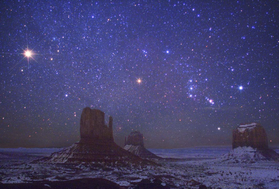 mars and orion monument valley