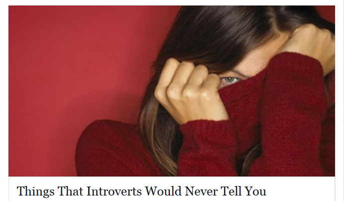 An appeal to my fellow introverts